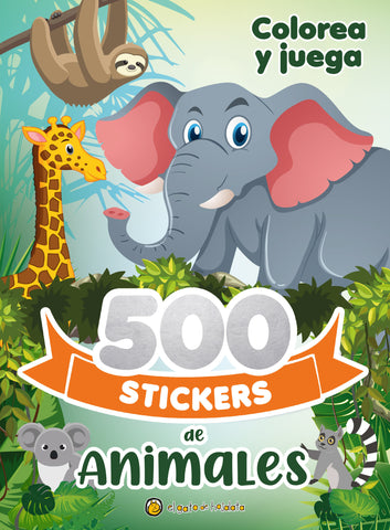 Colorea y Juega 500 Stickers de Animales