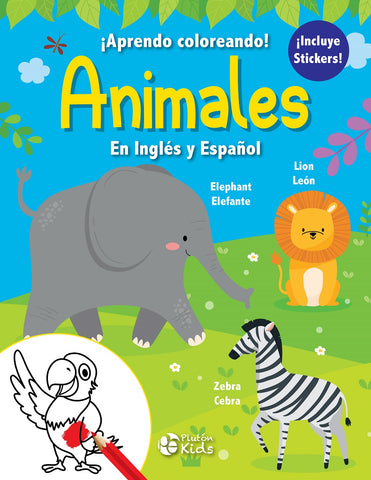 Aprendo Coloreando Animales en Inglés y Español
